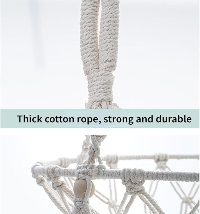 Cat Hammock, Handwoven Hanging Boho Cat Bed with Hanging Kit for Indoor Outdoor Home Decor Hang Cat Swing Beds with Cushion