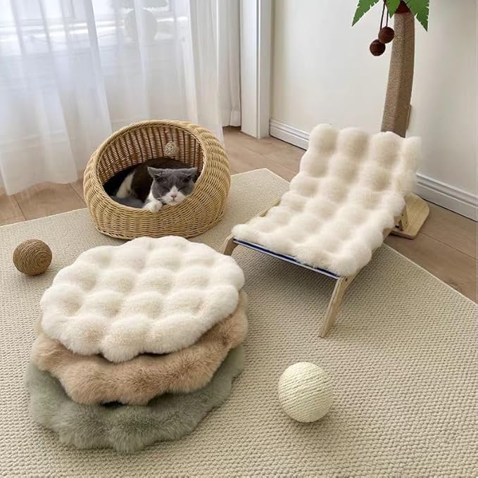 SHENGOCASE Pet Cushion Pad, Faux Fur Dog and Cat kneading Pillow, Cozy Bed Insert for Crate Pad Padding for Cage Kennel (23.6" x 35.4")