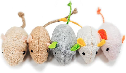Shudyear cat Toys 5pcs Mouse Toys, Interactive Catnip Animal Toys for Indoor Kittens to Eliminate Boredom for Bored Indoor Cats (5pc)
