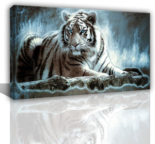 Yxbhhym Large Animals Canvas Wall Art Tiger Wall Picture Prints Poster Painting Framed Tiger Artwork for wall Bedroom Living Room Home Decorations Office Wall Decor-20x40inches