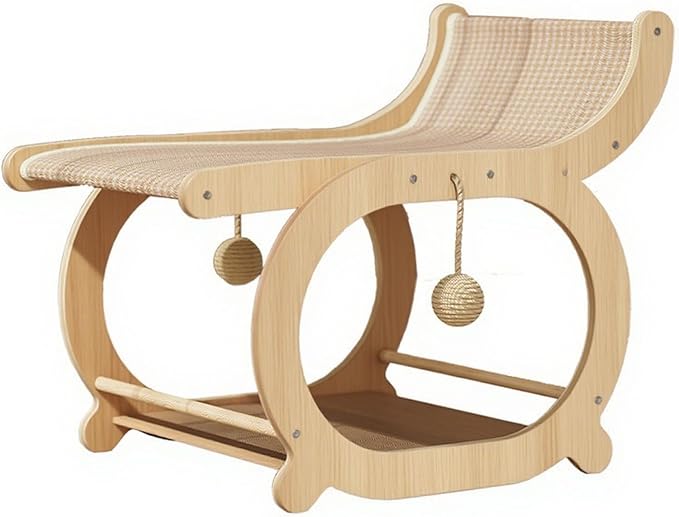 Mellowkin Cat Scratcher Couch, Double-Layer Lounger Cat Scratcher, The Claw Lounge, 2-in-1 Cats Scratch Pad and Lounger, Wear Resistant Scratching Sisal Chair for Indoor Cats (D)