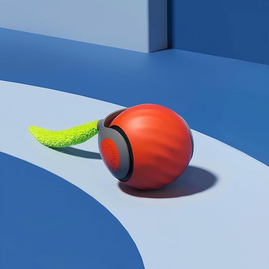 2025 Newly Upgraded Version 3.0 Cat Toys, Cool Intelligent Interactive Cat Ball for Indoor Bored Cats, Automatic Rolling Ball 3.0 Puzzle Toy, Electronic Rolling Pet Chase (Orange - 1pcs)