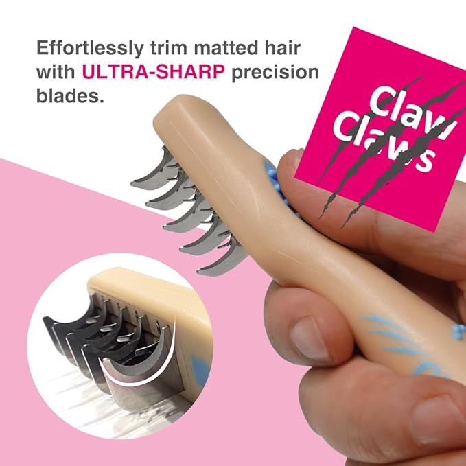 Dog and Cat Grooming Dematting Comb - Knot Remover for Long-Haired and Short-Haired Pets, Ideal for Cats, Dogs, and Rabbits - Durable and Ergonomic Design