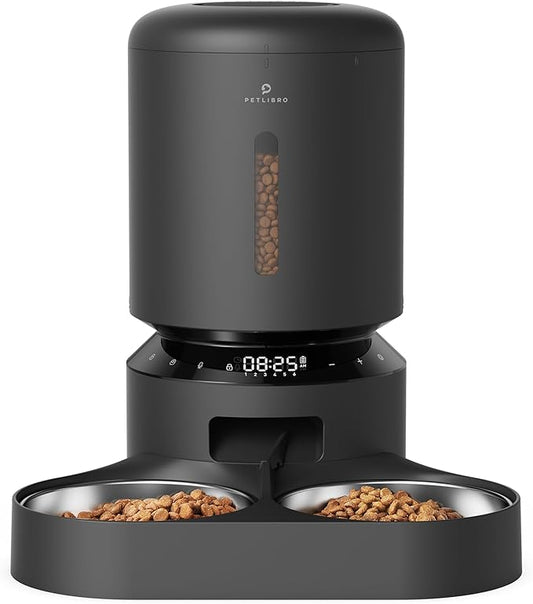 PETLIBRO Automatic Cat Feeder, Automatic Cat Food Dispenser with Freshness Preservation, Timed Cat Feeders with Low Food Sensor for Dry Food, Up to 6 Meals Per Day, Granary Pet Feeder for Cats/Dogs