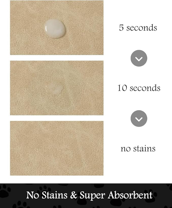 Pet Feeding Mat-Absorbent Dog Mat for Food and Water Bowl-No Stains Quick Dry Water Dispenser Mat-Dog Accessories Pet Supplies-Bowl for Messy Drinkers（Beige,12"x19"