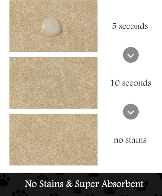 Pet Feeding Mat-Absorbent Dog Mat for Food and Water Bowl-No Stains Quick Dry Water Dispenser Mat-Dog Accessories Pet Supplies-Bowl for Messy Drinkers（Beige,12"x19"