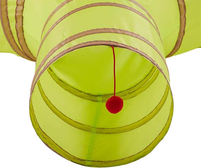 Cat Tunnels for Indoor Cats 3 Way Play Toy Kitty Tunnel Peek Hole Toy with Ball for Cat Tube Fun for Rabbits Kittens and Dogs