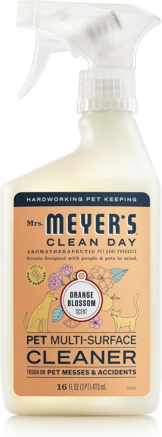 Mrs. MEYER'S CLEAN DAY Pet Multi-Surface Cleaner, Orange Blossom Scent, 16oz