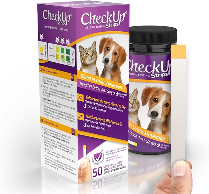 CheckUp Testing Strips x 50 (Blood in The Urine Test Strips for Cats & Dogs)