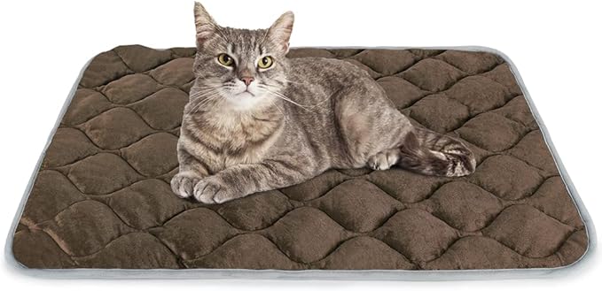 ULIGOTA Self Warming Cat Bed Self Heating Cat Mat Thermal Pet Bed Mat Self-Warming Dog Crate Pad