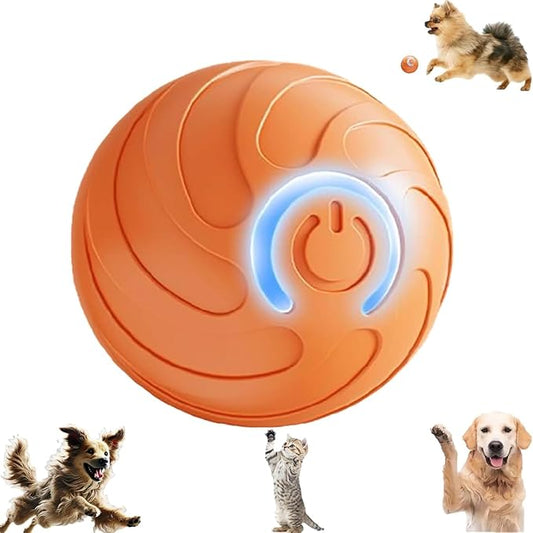 Smart Jumping Ball Toy for Cats, Dura-Spin Electric Cat Ball, Interactive Toys for Indoor Cats,cat Toys for Bored Indoor Adult cat - 1pack Orange