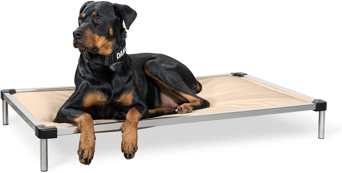 K9 Ballistics Chew Proof Armored Padded Dog Crate Bed, Virtually Indestructible, Legs Included (Sandstone, Medium (35" L x 22" W x 4.5" H))