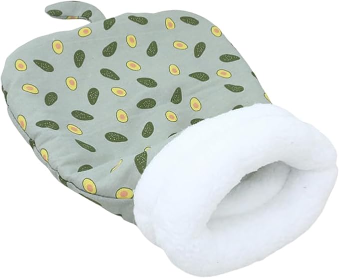 Cozy Sleeping Bag, Cozy Nest for Cats and Dogs, Soft Cat Dog Sleeping Bag, Cat Sleeping Bag for Indoor, Warm Nest for Indoor Cats&Small Dogs, Semi-Enclosed Design (Avocado(Without Ear), Medium)