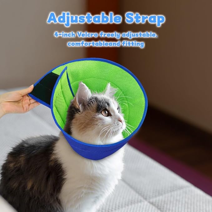 Soft Dog Cone Collar Alternative Small Dogs/Cat, E Cones for Puppy/Kitten to Stop Licking After Surgery, Neuter Recovery Ecollars of Shame Alternatives, Comfortable Paws Comfy Elizabethan Collars