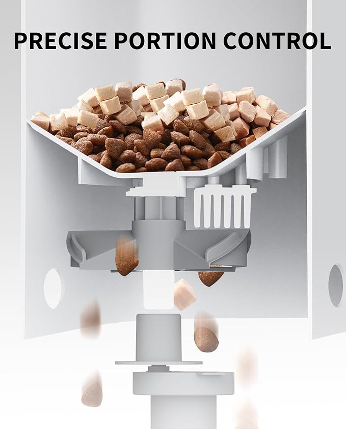 PETKIT Automatic Cat Feeder with Camera, 1080P HD Video with Night Vision, 2.4G WiFi Pet Feeder for Cat & Small Dog, 2-Way Audio & Meal Call Pet Food Dispenser with Desiccant Bag, Motion Capturing