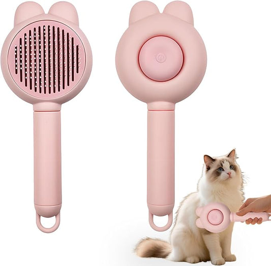 Zoocozy Cat Brush for Shedding, Dog Deshedding Brush, Pet Hair Removal Tool for Puppy Pitten(Pink)