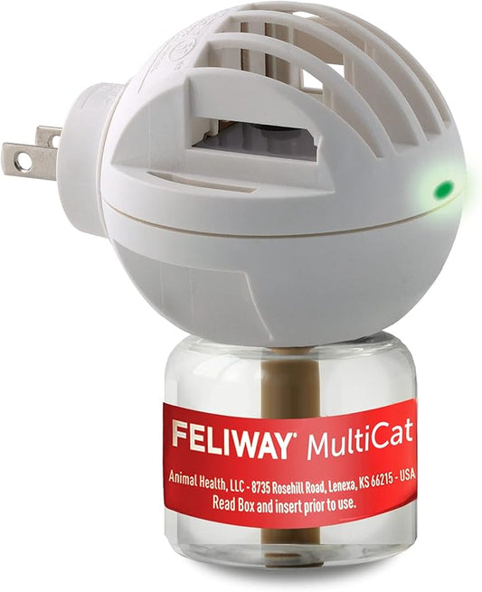 FELIWAY MultiCat Calming Pheromone Diffuser: 1 Diffuser Kit & 3 Refills