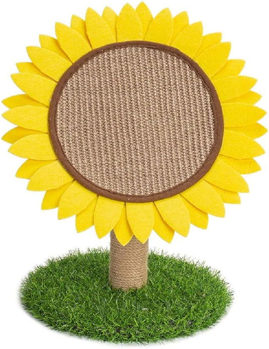 Sunflower Cat Scratching Post with Sisal Covered, Cat Claw Scratcher Pole for Kitten, Flower Cat Tree Furniture Scratch Post