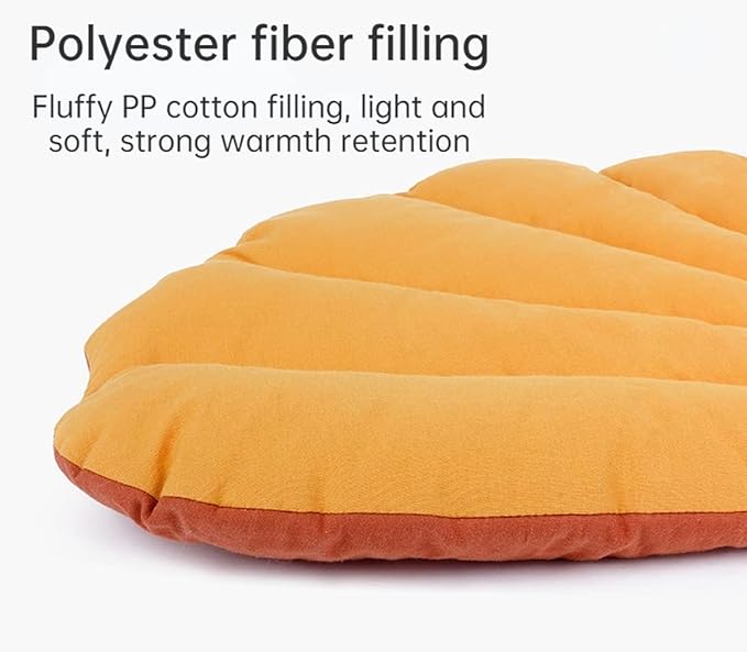 Leaf Shape Cat Nest Dog Double-Sided Mattress Pad Warm Comfortable Floor Cover Indoor Accessories (Heart Leaves)