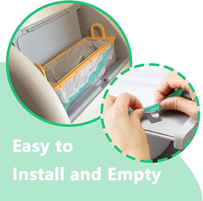 45 Count Self-Cleaning Cat Litter Box Liners Bag Fit For MW-SC01/MW-SC02/MW-LR01/MW-LB02, Drawstring Heavy Duty Cat Litter Receptacles Bags Compatible with Automatic Pet Litter Box-18" * 12"