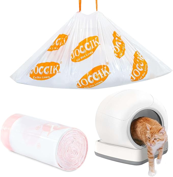 Cat Litter Bags for Automatic Litter Box Liners Compatible with MeoW SC01/C02/LR01, Waste Bags for X & MAX, 22" x 12.8" 100 Count