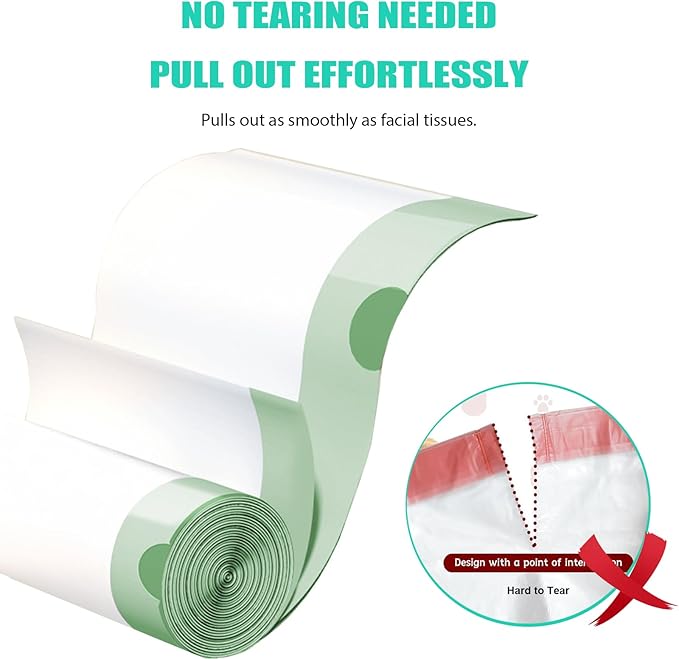 45 Count Self-Cleaning Cat Litter Box Liners Bag Fit For MW-SC01/MW-SC02/MW-LR01/MW-LB02, Drawstring Heavy Duty Cat Litter Receptacles Bags Compatible with Automatic Pet Litter Box-18" * 12"