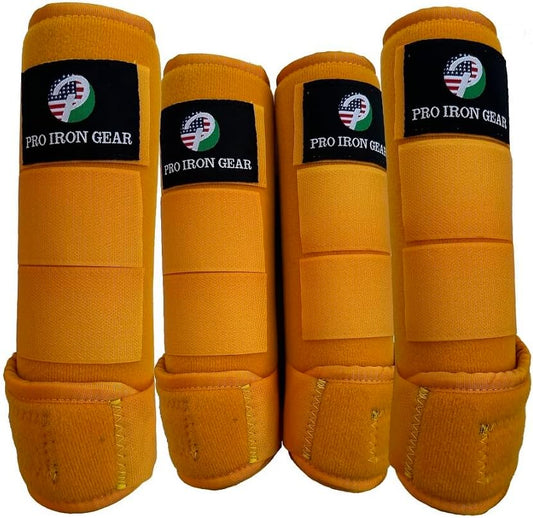 Horse Medicine Brushing Boots Leg Wraps Protection Gear Set of 2 and Set of 4 in 14 Colors