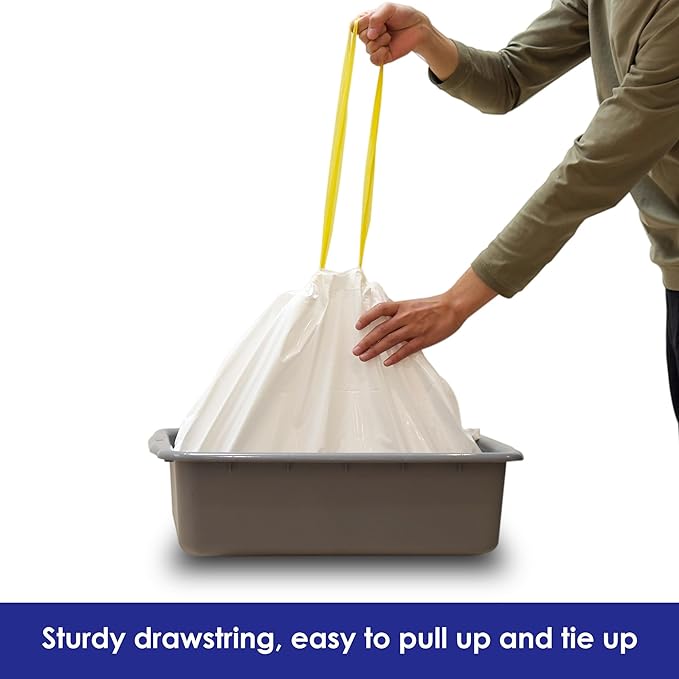 Pre-separated Cat Litter Box Liners, Jumbo Size, Heavy Duty, Sturdy Drawstring, Tear Resistant, Claw-proof, Unscented, 36"x18", 40 Count