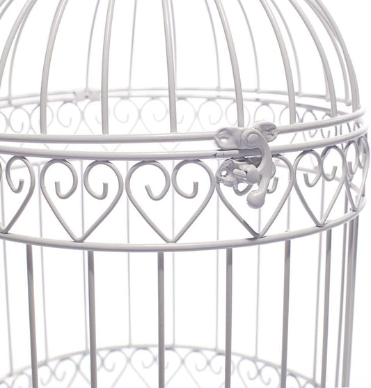 Anderson's Decorative Ivory Wire Birdcage Wedding Centerpiece, Table Décor, Hanging Decorations, Reusable