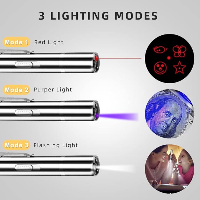 Laser Pointer Cat Toys (Silver)