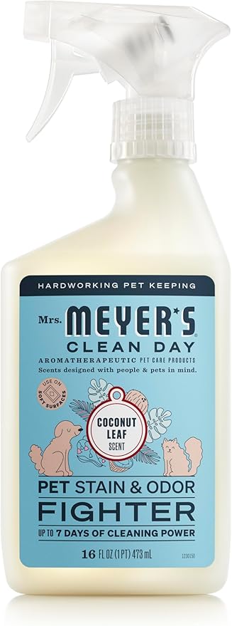 Mrs. MEYER'S CLEAN DAY Pet Stain & Odor Fighter, Coconut Leaf Scent, 16oz