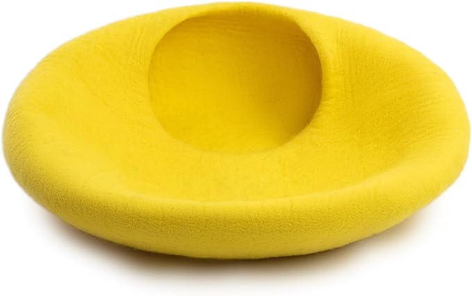 Woolygon Premium Wool Cat Cave Bed - Felt Cat Cave Handmade from 100% Merino Wool, Pet Friendly Felt Cat Bed for Indoor Cats and Kittens