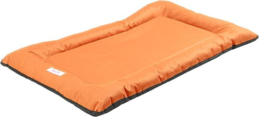 DBD3004B-L Archie 39" x 23" Traditional Oxford Waterproof Indoor/Outdoor Hand-Washable Memory Foam Camping Pet Bed, Tangerine
