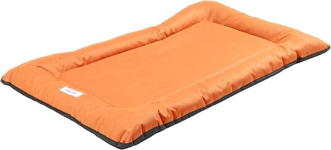 DBD3004B-M Archie 29.5" x 22.5" Traditional Oxford Waterproof Indoor/Outdoor Hand-Washable Memory Foam Camping Pet Bed, Tangerine
