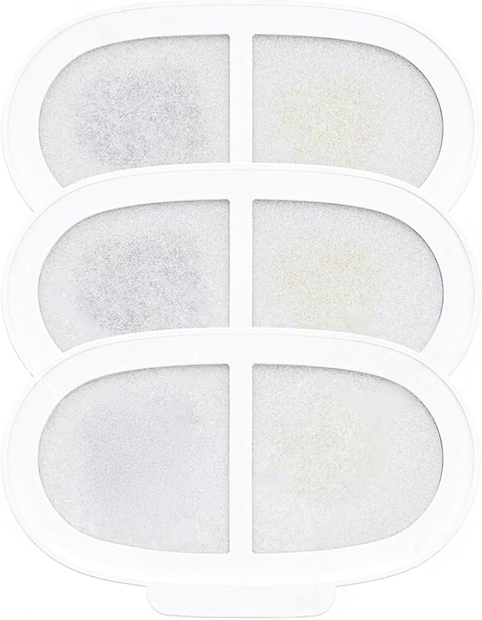 PAWGETHER® 3Pcs Cat Water Fountain Filter Compatible with 67oz/2L Dog Water Fountain P3/P3s/P3SU Pet WaterFountain Replacement Filter