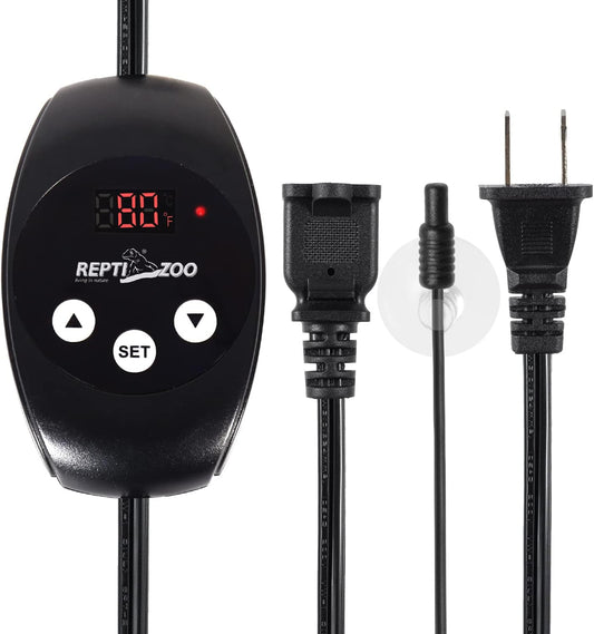 REPTIZOO Dimming Thermostat, PID Temperature Controller with Memory Function, Reptile Thermostat for Reptile Heat lamp, Specifically Designed for Light Heat Bulbs & Heaters