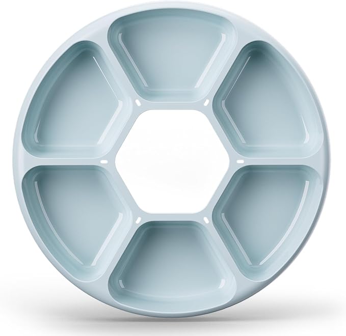 iPettie Replacement BPA-Free ABS Food Tray for Brioche Automatic Pet Wet Food Feeder - 6 Isolated Portions, Dishwasher Safe, Lightweight, Easy to Clean