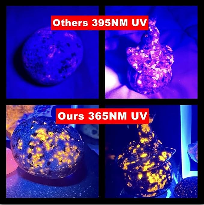 30W 365nm UV Flashlight USB Rechargeable UV Light High Power Black Light Flashlight for Pet Urine Detection, Resin Curing, Minerals, Blood tracking, Scorpion, Rockhounding,Yooperlites,A/C Leak Detect