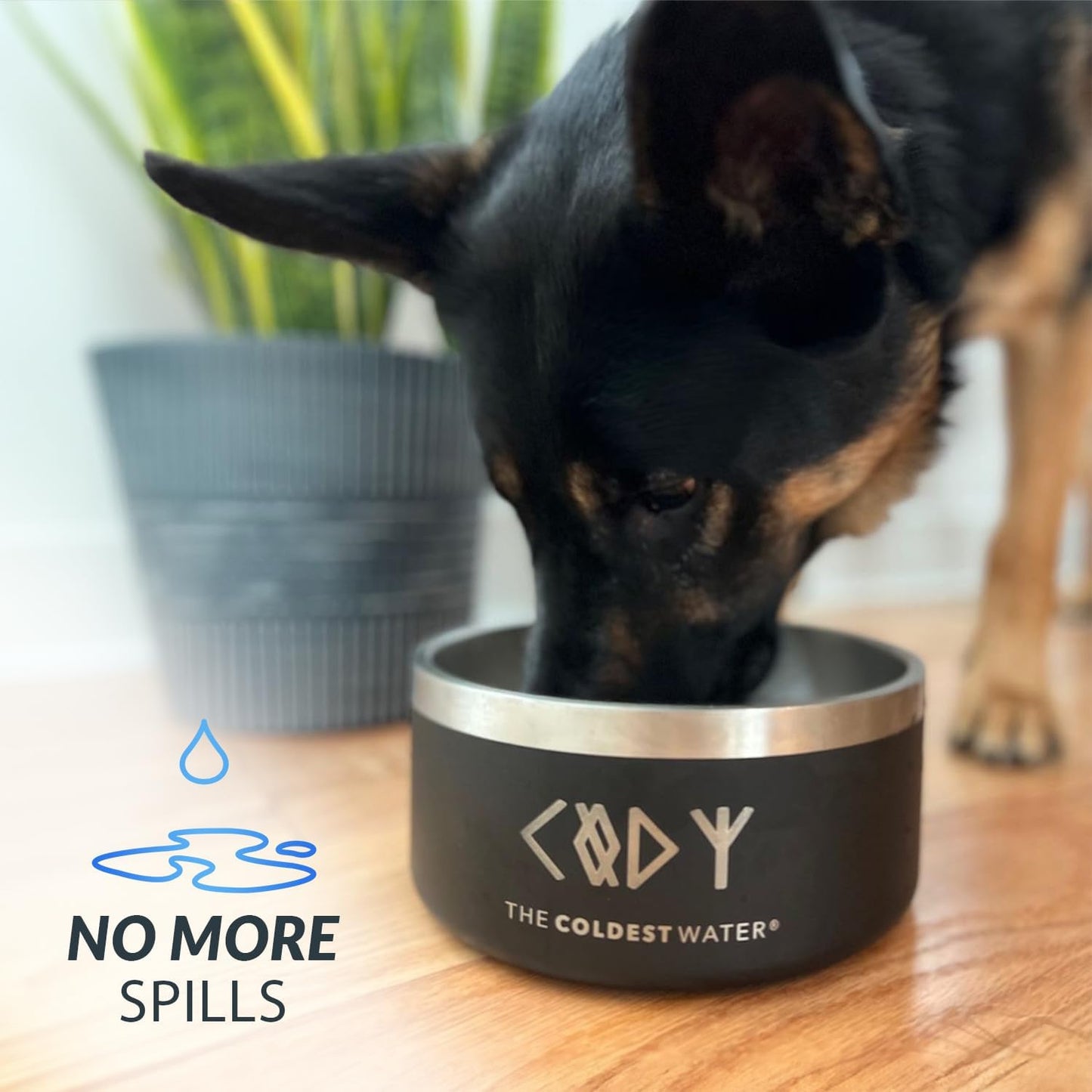 Coldest Dog Bowl - Anti Rust Metal, Non Slip, 3 Layers Insulated Stainless Steel Dog Bowls - Spill Proof & Heavy Duty - Water Bowl for Dogs, Cats, Dish Washer Safe (100 oz, Forever Pink Glitter)