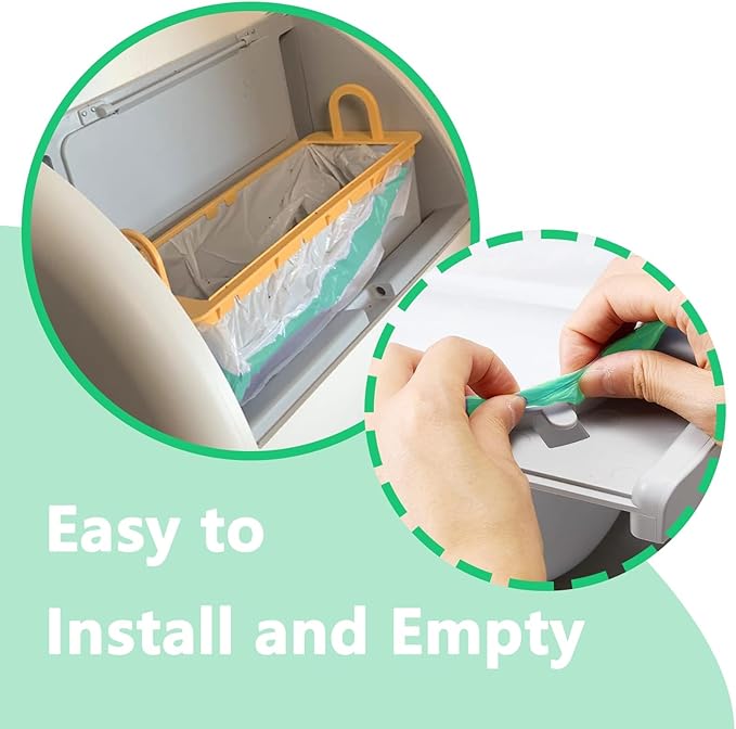 60 Count Self-Cleaning Cat Litter Box Liners Bag Fit For MW-SC01/MW-SC02/MW-LR01, Drawstring Heavy Duty Pet Litter Receptacles Bags Compatible with Automatic Cat Litter Box-18" * 12"