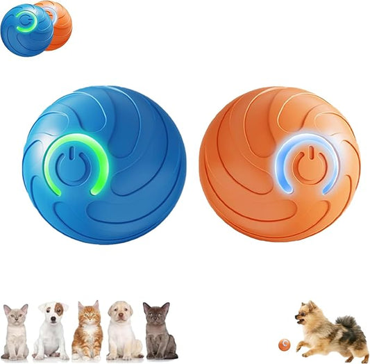 Smart Jumping Ball Toy for Dogs, Duraspin Dog Bouncing Ball, Interactive Bouncing Toys for Puppy Toys （2Pack-Orange & Bule）