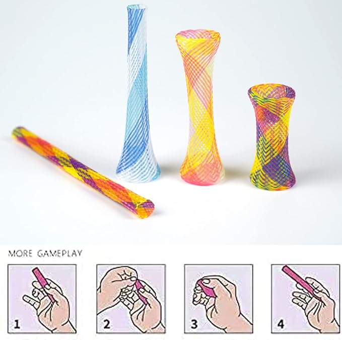 46 Piece Cat Toys Set: Colorful, Interactive Spring & Tube Toys for Indoor Cats - Flexible Plastic Spiral Coils for Kittens