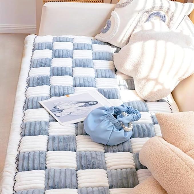 Washable Pet Bed Sofa Cover, Funny Cat Mat, Anti-Slip Dog Bed for Large Dogs (Blue Gray, 70x210 cm/28 * 83in)