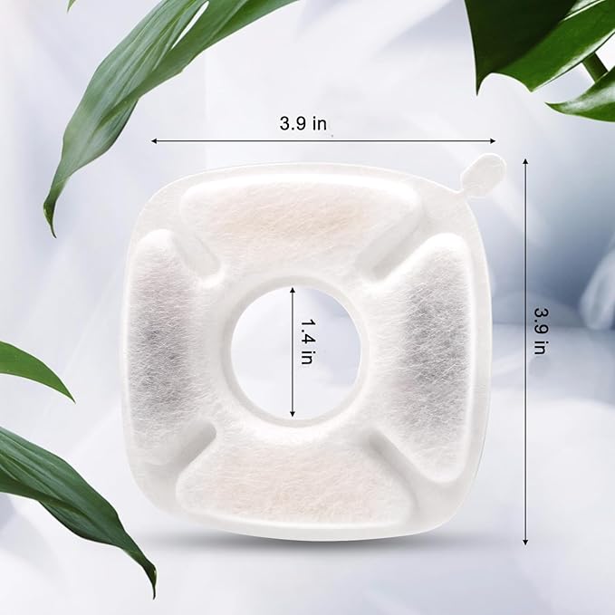 Pet Fountain Filters Replacement Compatible with 95Oz/2.8L Dog Water Fountain, Cat Water (12 Carbon filters+12 Sponge filters)