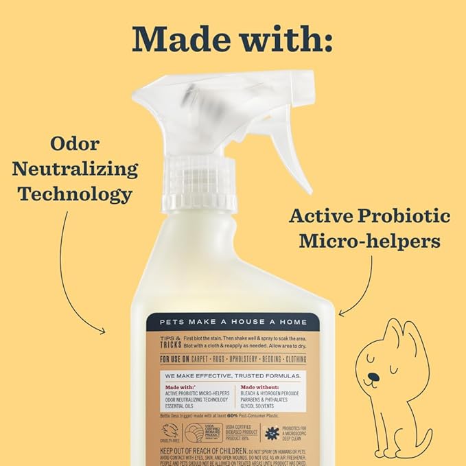 Mrs. MEYER'S CLEAN DAY Pet Stain & Odor Fighter, Orange Blossom Scent, 16oz