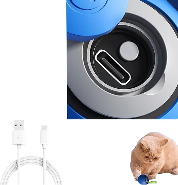 Interactive Cat Toys for Indoor Cats, Automatic Cat Toy with Tail, Electric Rolling Ball on Carpet,Cat Toys for Bored Indoor Adult Cats