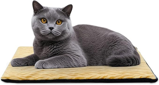 Self-Warming Cat Bed Indoor/Outdoor Super Soft Self Heating Pet Mat Washable Thermal Pad for Cat & Dog 21x15.7 inch