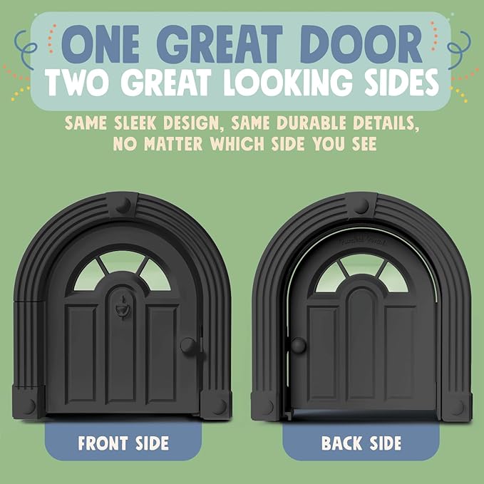 Meow Manor® Cat Door Interior Door - No-Flap, Interior Cat Door for Cats Up to 20 lbs, Easy DIY Setup, Secured Installation in Minutes, No Training Needed…