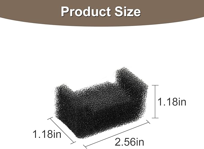 Cat Water Fountain Foam Filter, 8 Packs Cat Fountain Sponge Filter Replacement Filter for Pet Water Fountain Automatic Drinking Water Dispenser(U Sponge 8 Pack)