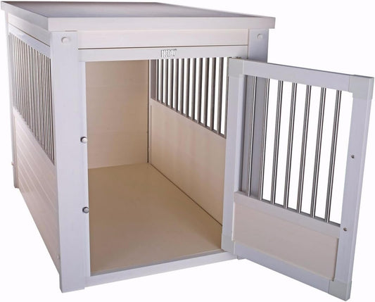 New Age Pet EHHC404XL ecoFLEX Pet Crate/End Table, Antique White, X-Large